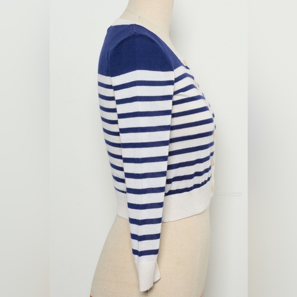 Three-Quarter Sleeve Open-Front Cropped Cardigan 100% Cashmere[NEW] - Picture 5 of 6